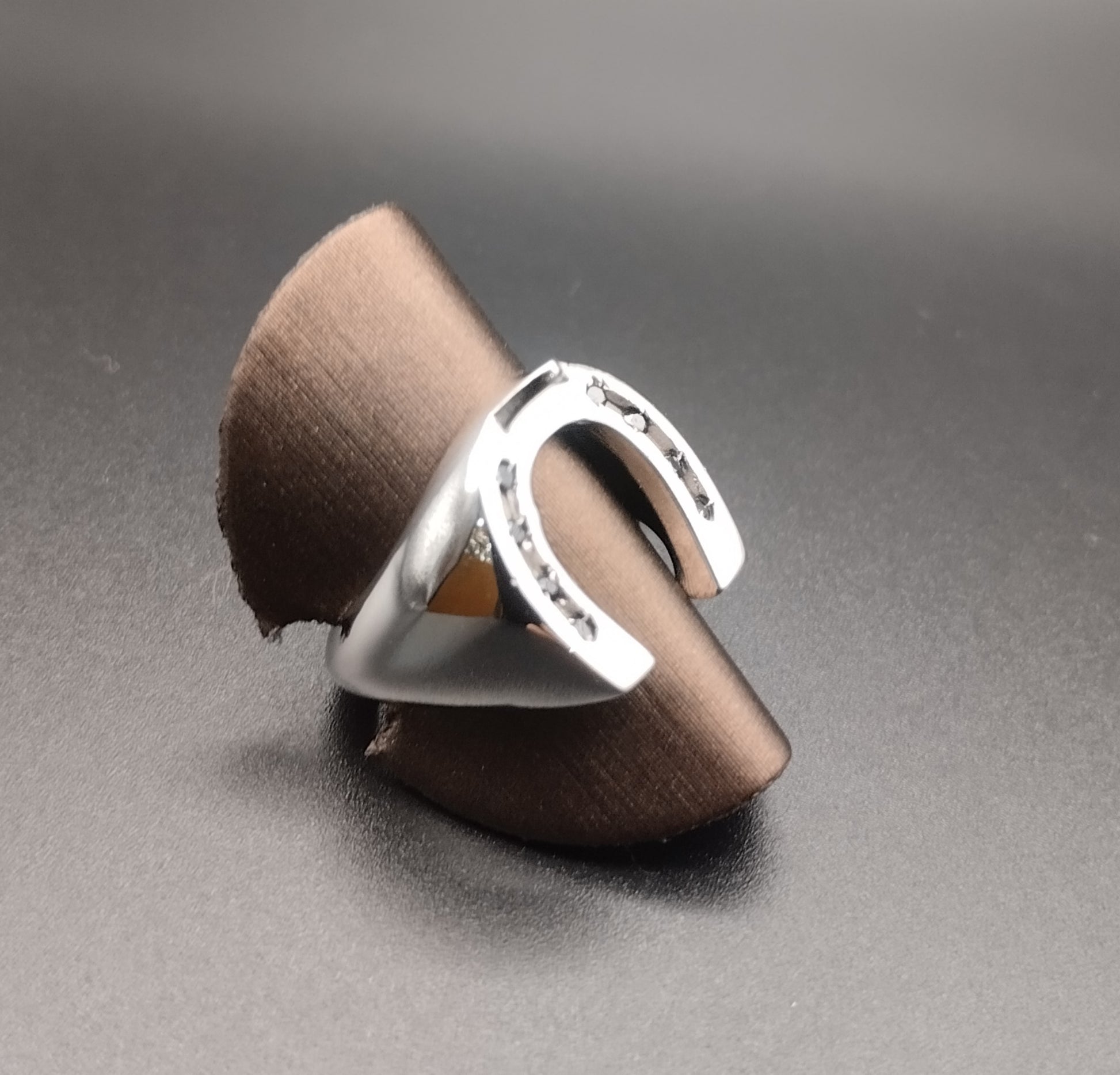 Anello Sigillo con Ferro Nero — Horse Fever