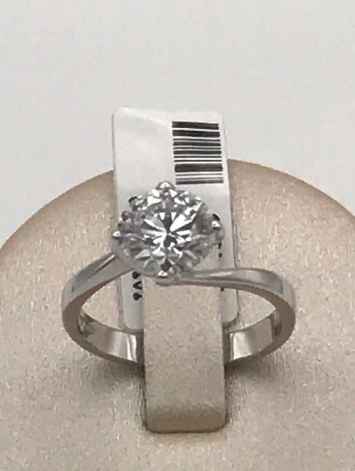 Anello Solitario ct.1,80 Oro Bianco e Diamante Lab Grown