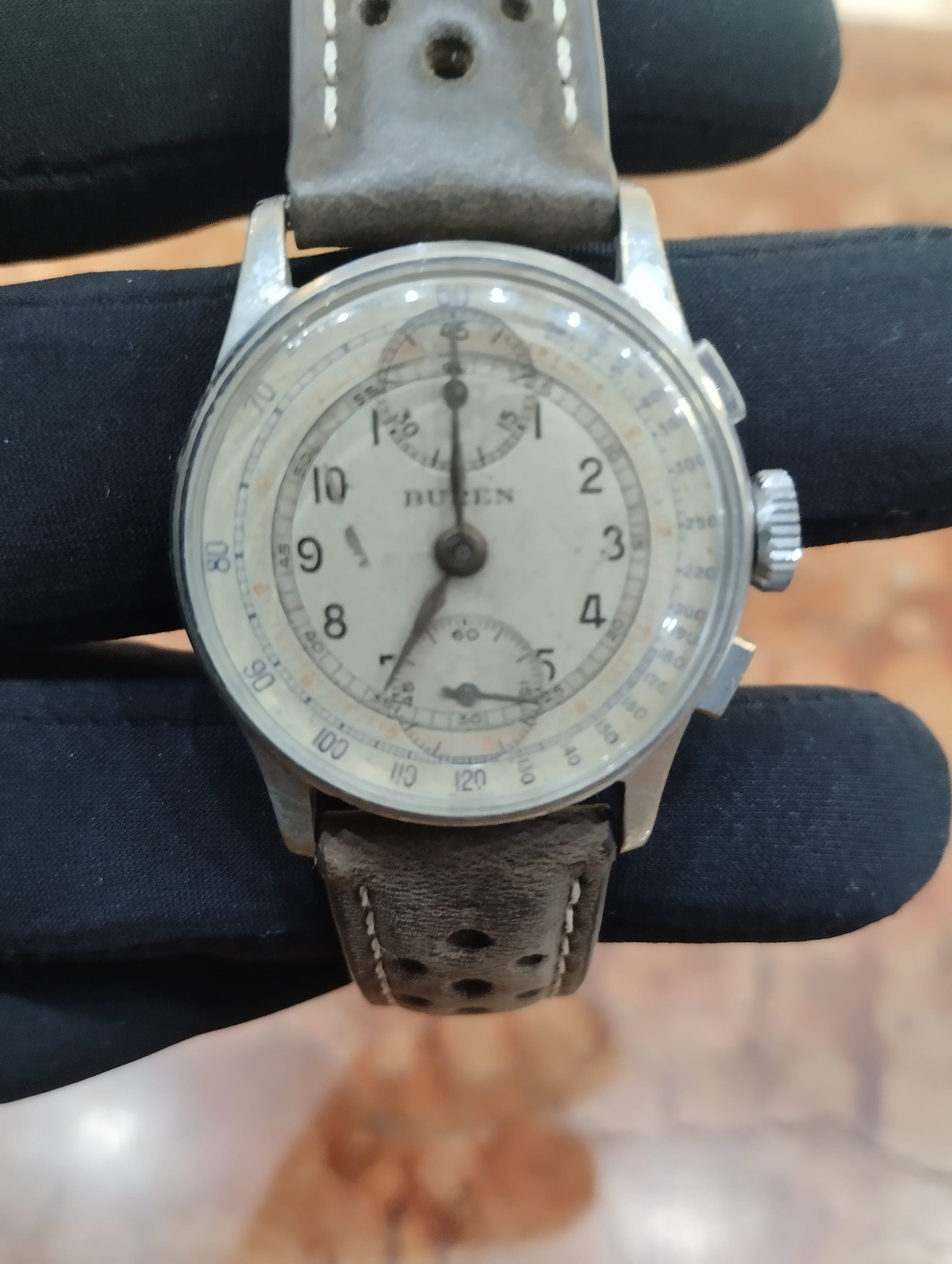 Buren Chronograph Vintage Anni '40 — Cronografo Due Registri