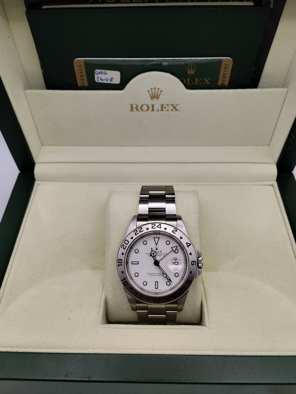 Rolex Explorer II Ref. 16570 Quadrante Polare — Anno 2008 (Serie Z) Full Set