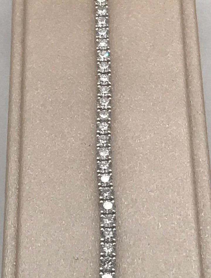 Bracciale Tennis Oro Bianco e Diamanti Lab Grown