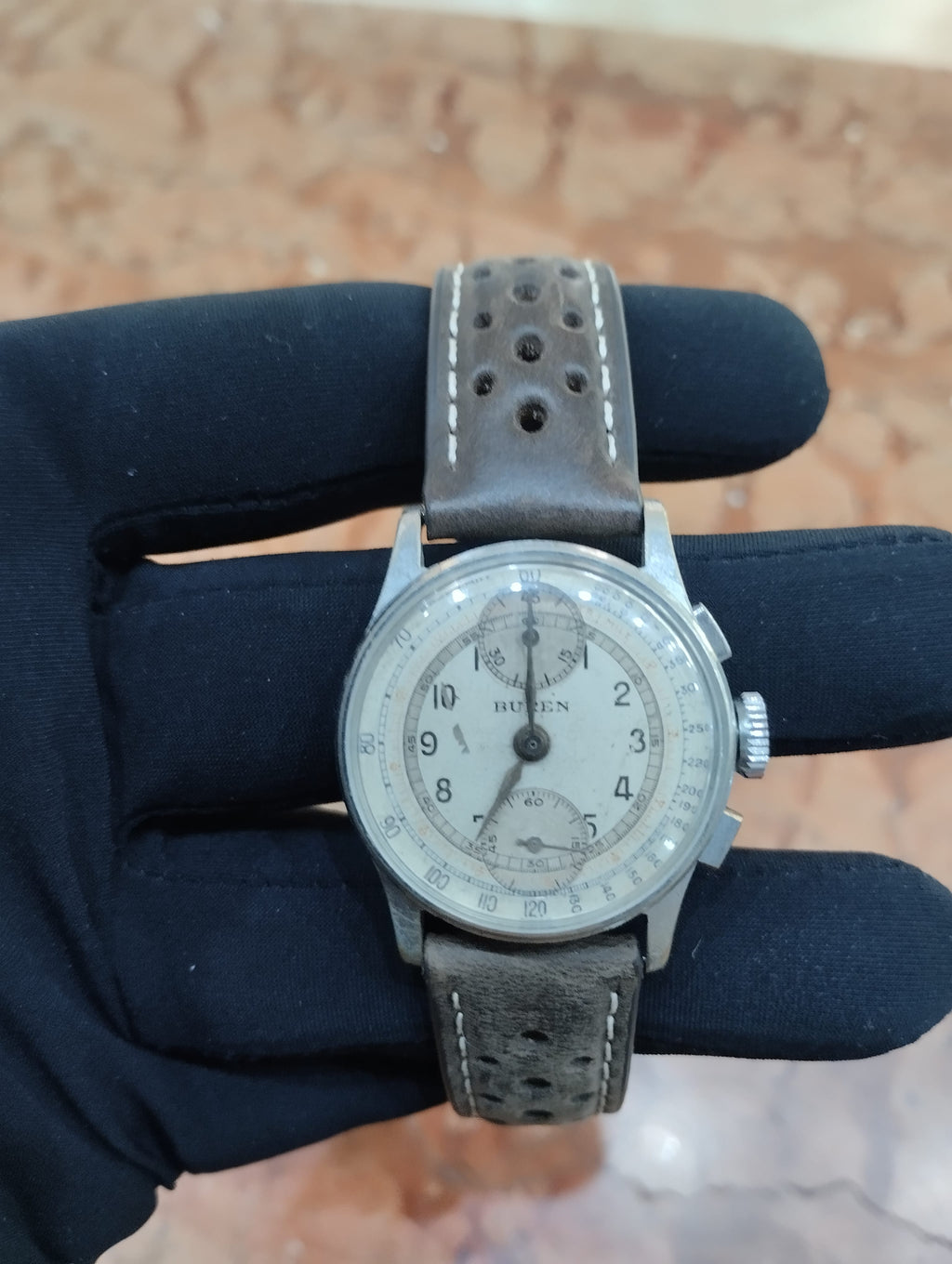 Buren Chronograph Vintage Anni '40 — Cronografo Due Registri