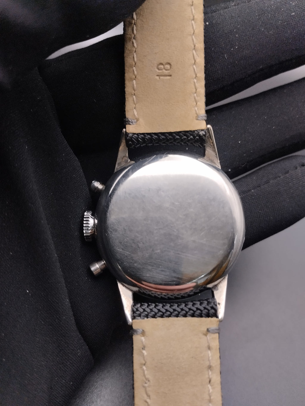 Heuer Up & Down Ref. 433 Vintage Anni '40 — Quadrante Nero Numeri Rossi