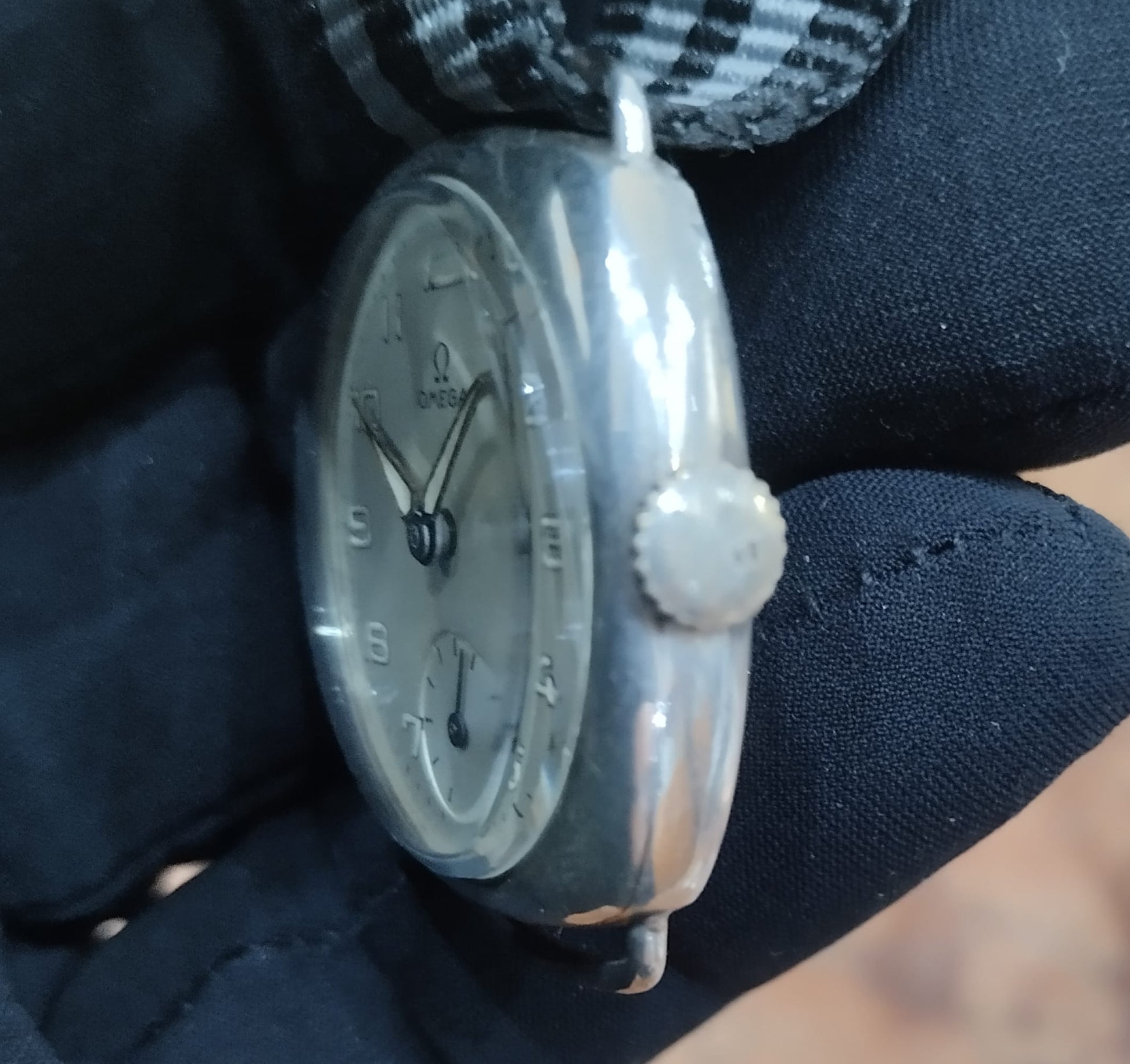 Omega Art-Déco Vintage 1923 — Cassa in Argento 925 a Cuscino