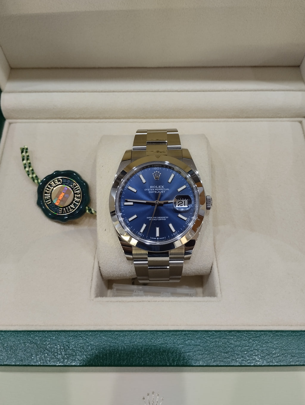 Rolex Oyster Perpetual 41 Quadrante Blu Soleil — Ref. 126300