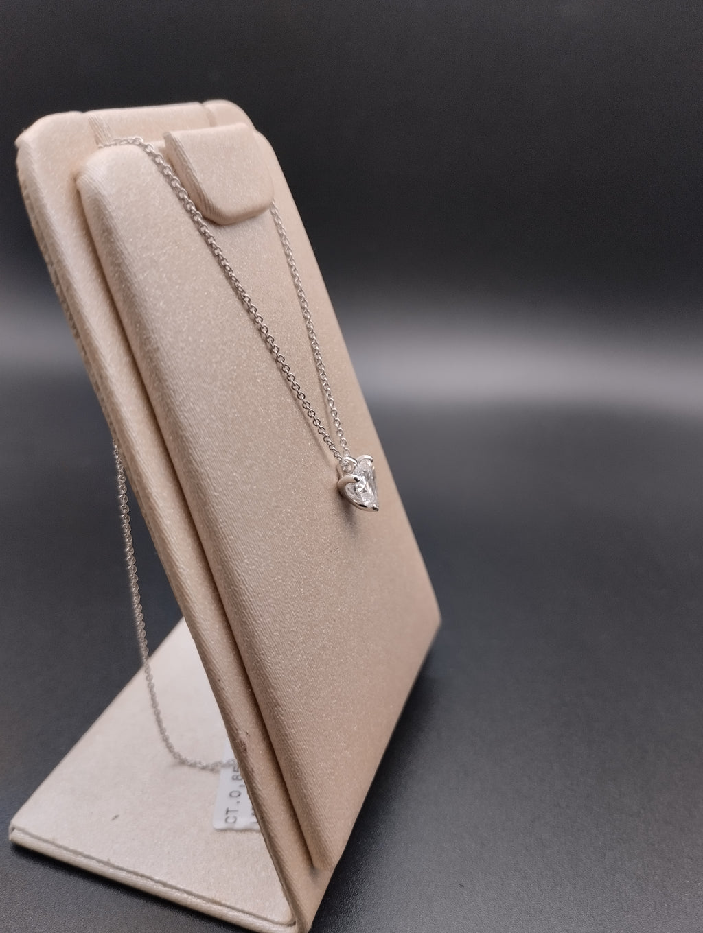 Collana Cuore Oro Bianco e Diamante Lab Grown