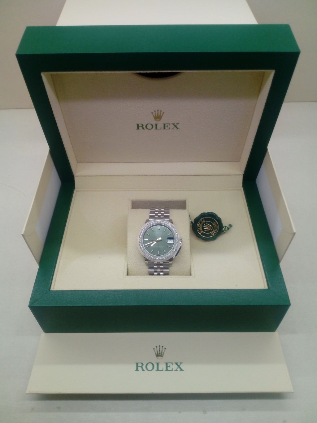 Rolex Datejust 31 Quadrante Verde Menta — Rolesor Bianco e Diamanti