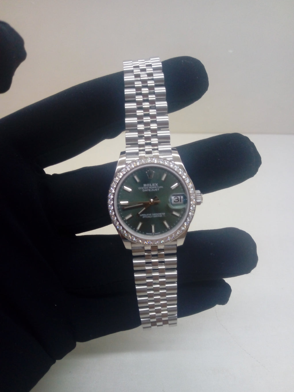 Rolex Datejust 31 Quadrante Verde Menta — Rolesor Bianco e Diamanti