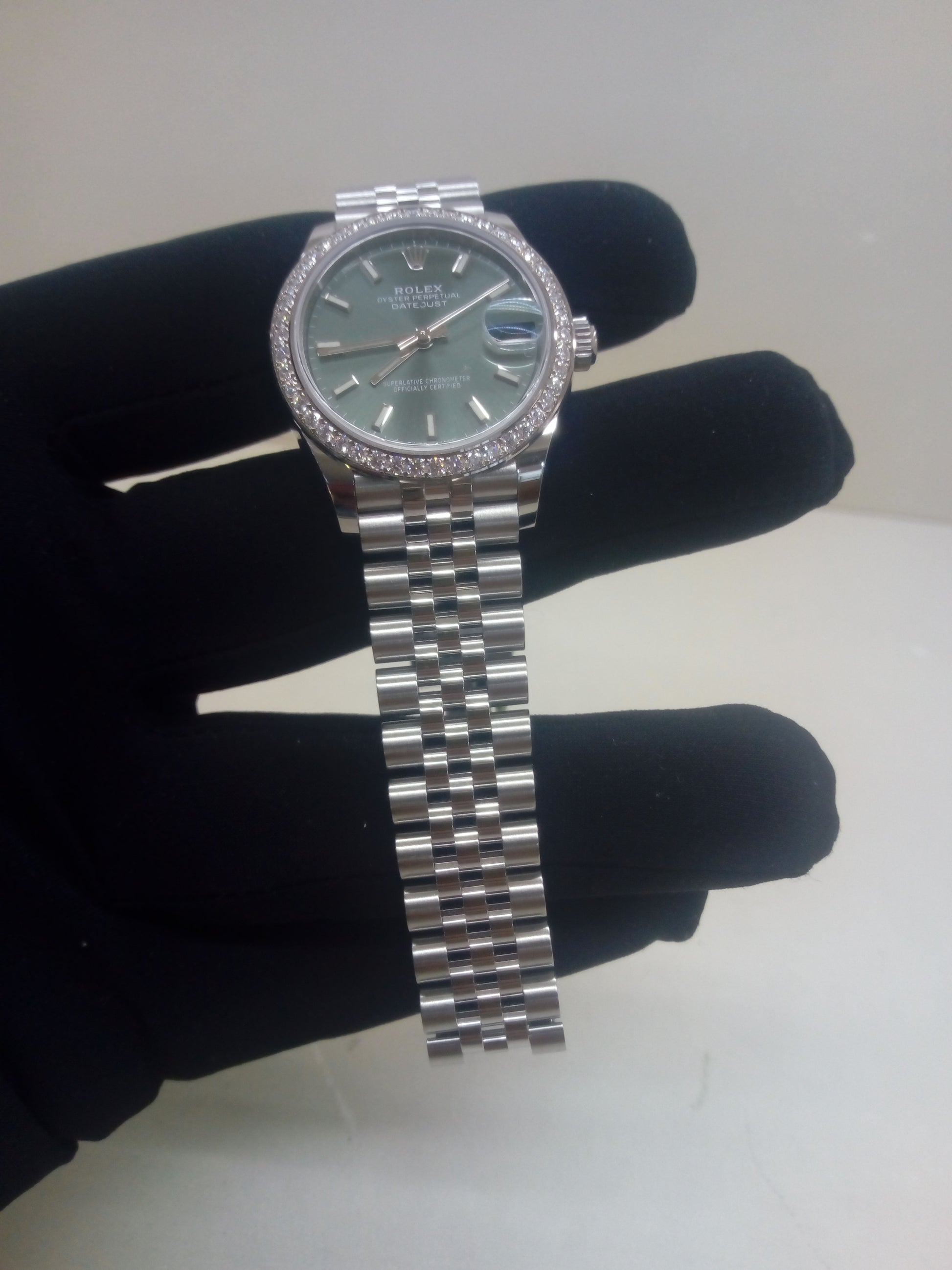 Rolex Datejust 31 Quadrante Verde Menta — Rolesor Bianco e Diamanti