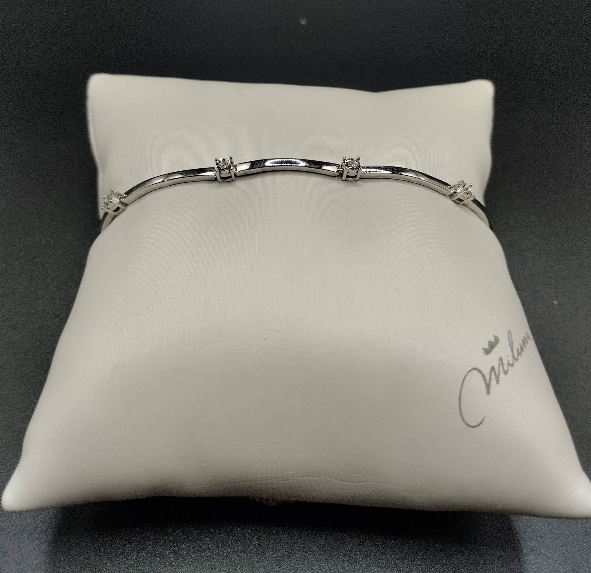 Bracciale Miluna in Oro Bianco e Diamanti
