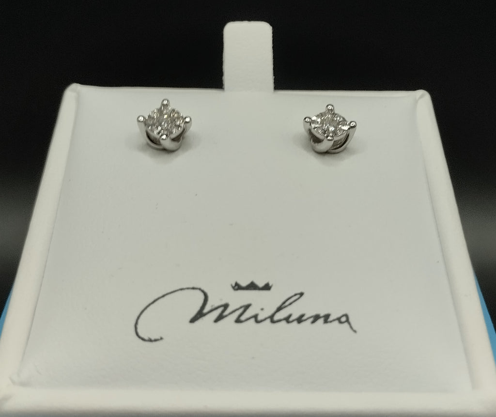 Orecchini Punto Luce Magic Miluna in Oro Bianco e Diamanti