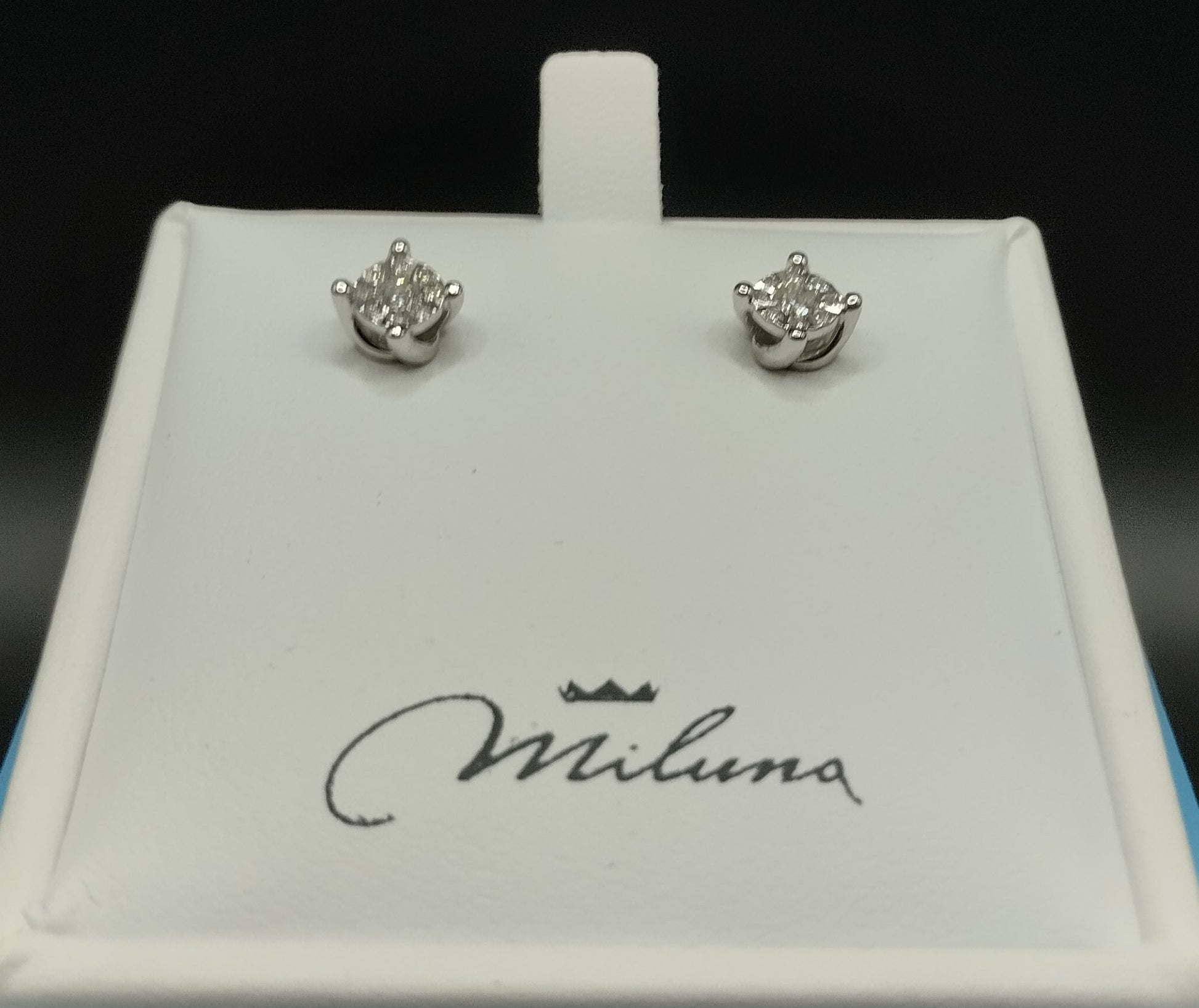 Orecchini Punto Luce Magic Miluna in Oro Bianco e Diamanti
