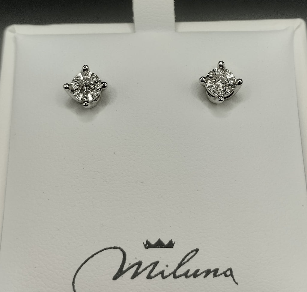 Orecchini Punto Luce Magic Miluna in Oro Bianco e Diamanti