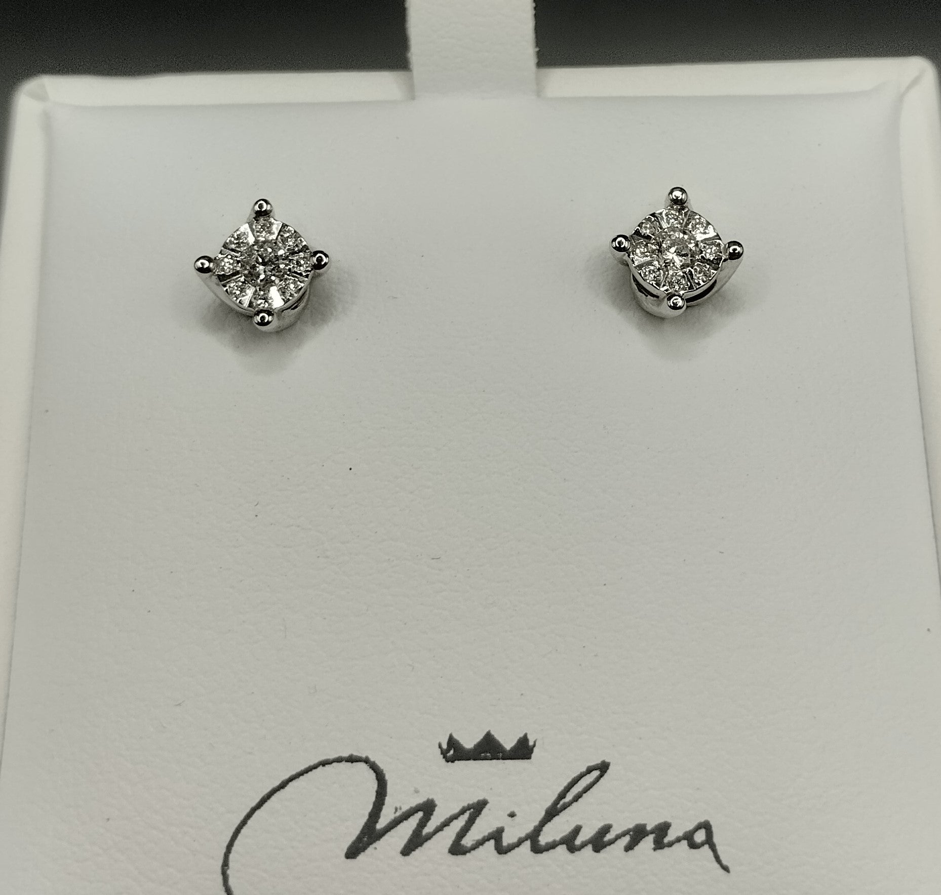 Orecchini Punto Luce Magic Miluna in Oro Bianco e Diamanti