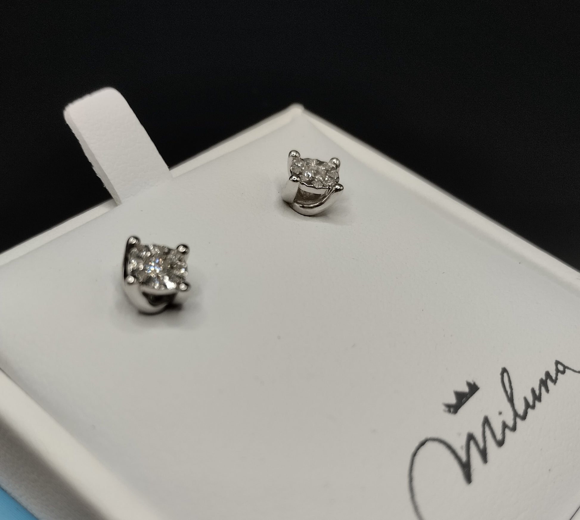 Orecchini Punto Luce Magic Miluna in Oro Bianco e Diamanti